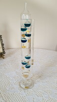 Huge Galileo thermometer with humidity meter
