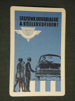 Card calendar, traffic safety council, graphic artist, zebra, 1970, (1)