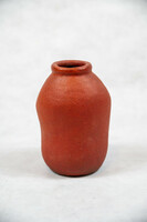 Gádor István (1891-1984): Piros váza. Mázas kerámia. Jelzett. Hibátlan m: 20 cm