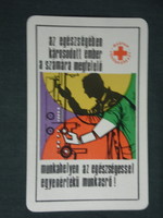 Kártyanaptár, Magyar vöröskereszt,grafikai rajzos,plakát reklám, 1970 ,  (1)