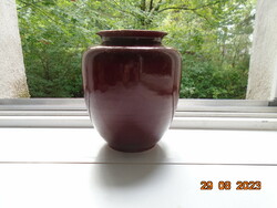 Handmade Chinese vase with oxblood glaze