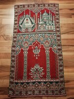 Retro oriental carpet, prayer rug
