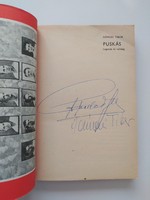 Autographed biography book signed by Ferenc Puskás, captain of the golden team. Football soccer
