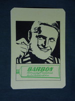 Card calendar, barbon shaving cream, cosmetics household company, graphic artist, 1970, (1)