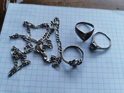 Silver ring, chain package... All together! All marked 925!