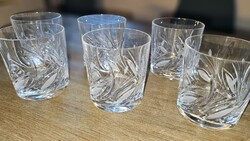 Ajkai crystal whiskey glass set 6 pcs