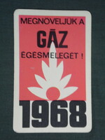 Kártyanaptár, Állami gázművek, 1968 , (1) Kártyanaptár, Állami gázművek, 1968 , (1)