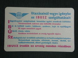 Kártyanaptár, IBUSZ utazási iroda, 1969 ,  (1)