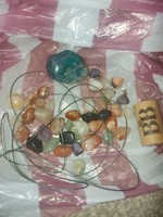 Semi-precious Esoteric Necklace, Disintegrated, 30 pieces, and one large stone