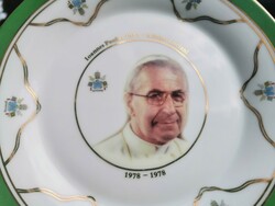 Pope John Paul memorial plate,