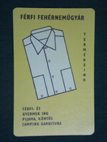 Card calendar, fékon men's underwear factory, Budapest, 1969, (1)