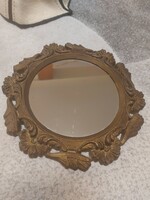 Mirror with carved effect, plastic frame, approx. 20 cm + frame