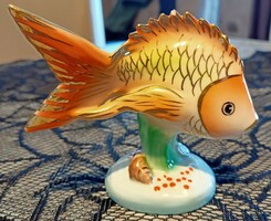 Hóllóháza porcelain figure - orange fish