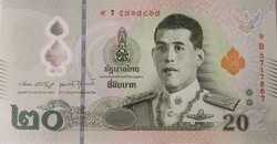 Thaiföld 20 baht, 2022, UNC bankjegy