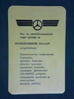 Card calendar, Volán sped transport company, Budapest, taxi, freight taxi, 1969, (1)