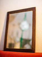 Peaceful wooden framed mirror