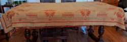 Old woven double-sided tablecloth