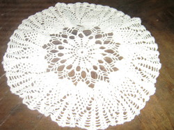 Beautiful antique handmade crochet round tablecloth