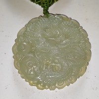 Nefrit jade kínai szerencsehozó amulett nyaklánc
