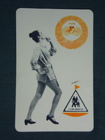 Kártyanaptár, Állami Áruház,ruházat,divat,erotikus női modell,grafikai rajzos,nap, 1968 ,  (1)