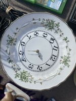 Hollóháza Erika patterned plate clock.