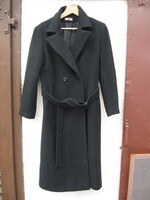 Kookai victor hugo black wool fabric women's long coat 40
