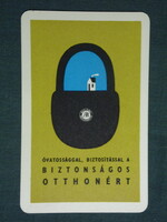Card calendar, state insurance, graphic designer, lock, 1968, (1)