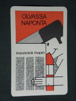 Kártyanaptár, Dunántúli Napló napilap,újság,magazin,grafikai rajzos,1970 ,  (1)