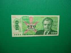 Csehszlovákia 100 korona 1989 Ritkább!  A