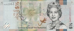 Bahamák 1/2 dollár, 2019, UNC bankjegy