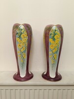 Antique Art Nouveau porcelain vase 2 pieces damaged 349 8074