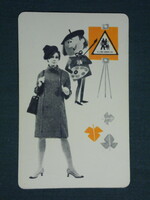 Card calendar, state department store, clothing, fashion, erotic female model, graphic artist, painter, 1968, (1)