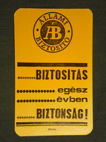 Card calendar, state insurance, yellow, 1969, (1)