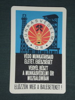 Kártyanaptár, Bányász szakszervezet,munkásvédelmi őr mozgalom, 1968 ,  (1)
