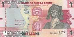 Sierra leone 1 leone, 2022, unc banknote
