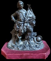 Classic French Tin Soldier Statue