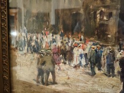 Gimes Lajos  1886 - 1945, olaj -karton festménye