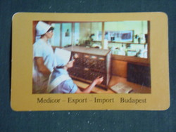 Card calendar, medicor medical instrument manufacturing company, female model, plant detail, 1970, (1)