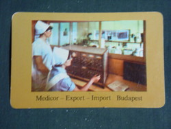 Kártyanaptár,Medicor orvosi műszergyártó vállalat, női modell,üzem részlet, 1970 ,  (1)