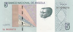 Angola 5 kwanzas, 2012, unc banknote