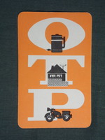Card calendar, otp savings bank, graphic artist, engine 1966, (1)