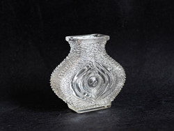 Oberglas osztrák retro üveg váza - A szem - mid-century modern skandináv design dekoráció