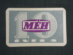 Kártyanaptár, 10 éves MÉH hulladék kezelő vállalat,grafikai rajzos, 1961 , (1) Kártyanaptár, 10 éves MÉH hulladék kezelő vállalat,grafikai rajzos, 1961 , (1)