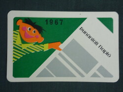 Card calendar, transdanubian diary daily newspaper, newspaper, magazine, graphic, humorous, 1967, (1)