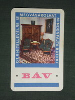 Card calendar, bav commission store, antique furniture, 1966, (1)