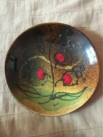 Sarkadi glazed ceramic craftsman wall plate, decorative plate