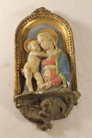 Antique painted home altar 963