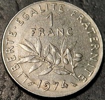 Franciaország 1 frank, 1974.