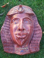 Glazed ceramic wall picture, wall decoration for sale! Pharaoh's head, relief for sale!