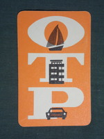Card calendar, otp savings bank, graphic artist, car, boat, 1966, (1)
